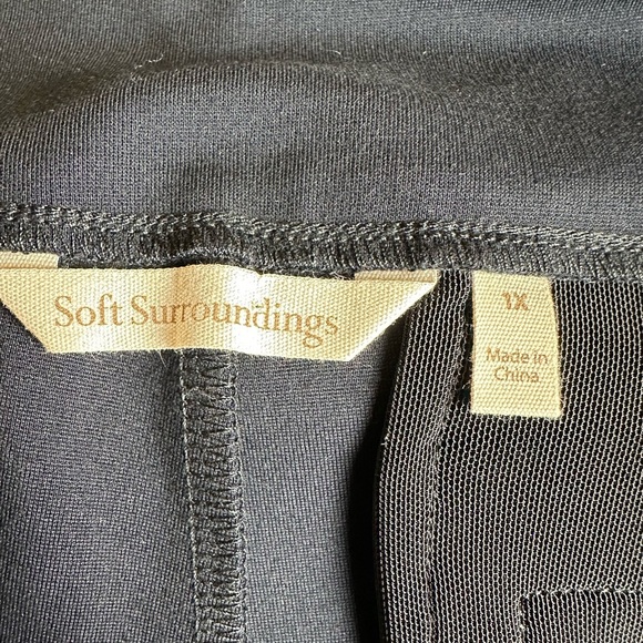 Soft‎ Surroundings Women's Minimalist Pull On Trouser Pants Size 1x Black - Picture 4 of 5